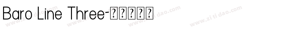 Baro Line Three字体转换